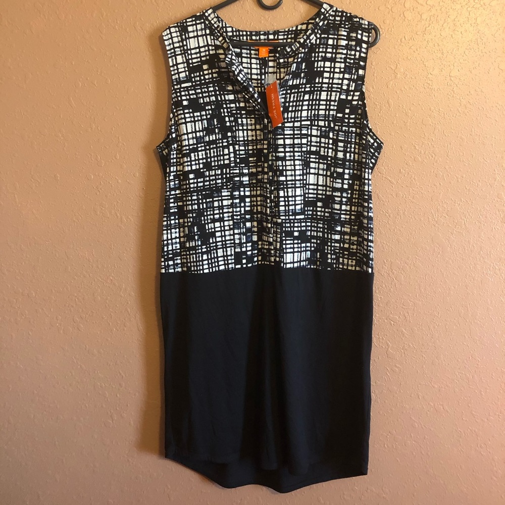 NWT Joe Fresh Black and White Sleeveless Dress